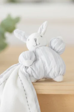 Augustin le lapin 1977 doudou gris clair