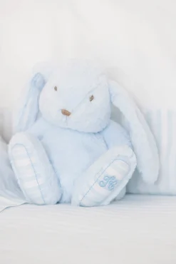 Augustin le lapin 25 cm bleu ciel