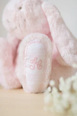 Augustin le lapin 25 cm rose pâle