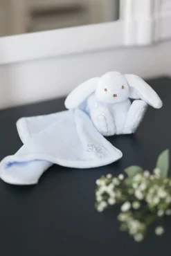 Augustin le lapin Doudou bleu ciel