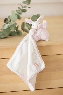 Augustin le lapin 1977 Doudou rose pâle