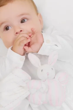 Augustin le lapin 1977 Doudou rose pâle