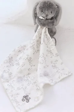 Augustin le lapin Doudou gris imprimé Rêve étoilé