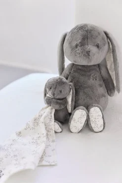 Augustin le lapin Doudou gris imprimé Rêve étoilé