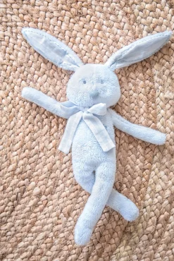 Augustin le lapin tout doux bleu ciel