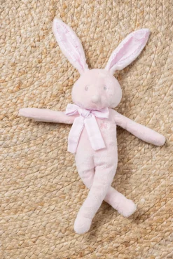 Augustin le lapin Tout doux rose pâle