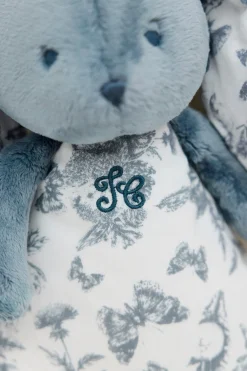 Augustin le Lapin veilleuse musicale Imprimé Toile de Jouy bleu