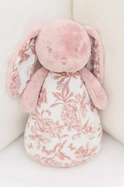 Augustin le Lapin veilleuse musicale Imprimé Toile de Jouy rose