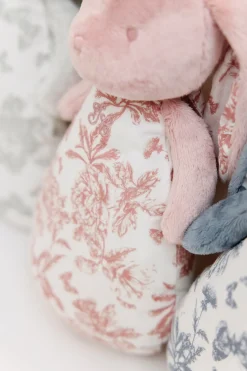 Augustin le Lapin veilleuse musicale Imprimé Toile de Jouy rose