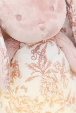 Augustin le Lapin veilleuse musicale Imprimé Toile de Jouy rose