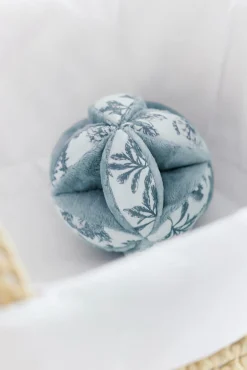Balle sensorielle Imprimé inspiration Toile de Jouy bleu