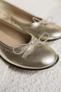 Ballerines Cuir doré