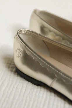Ballerines Cuir doré
