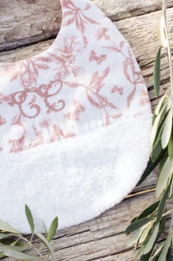 Bavoir Imprimé inspiration Toile de Jouy rose T2