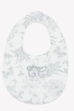 Bavoir Imprimé inspiration toile de jouy gris T1