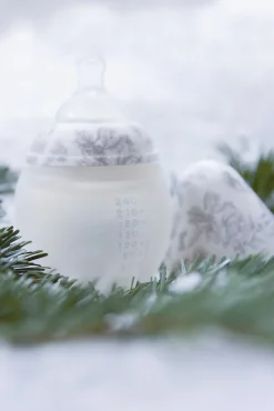 Biberon anti-colique Toile de jouy gris Élhée x Tartine et Chocolat