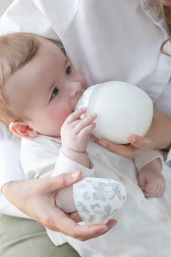 Biberon anti-colique Toile de jouy gris Élhée x Tartine et Chocolat