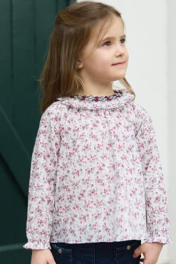 Blouse Ecru imprimé fleuri