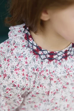 Blouse Ecru imprimé fleuri