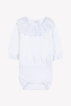 Body Blanc col volanté