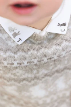 Body Ecru broderie lapin