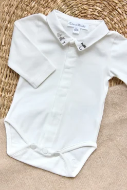 Body Ecru broderie lapin