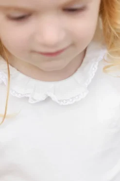 Body Ecru petit col volanté