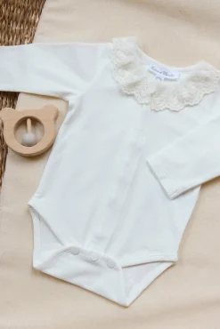 Body Ecru col volanté dentelle