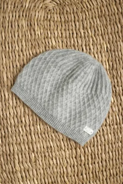 Bonnet Gris chiné 100% cachemire