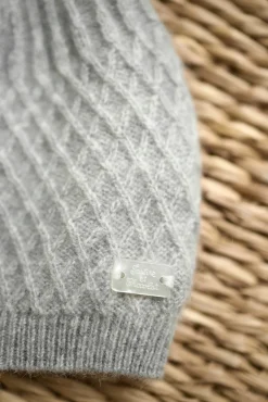 Bonnet Gris chiné 100% cachemire