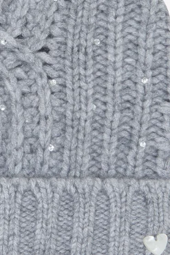 Bonnet Gris chiné torsades