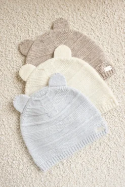 Bonnet Bleu chiné oreilles