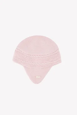 Bonnet Rose pâle cache-oreilles