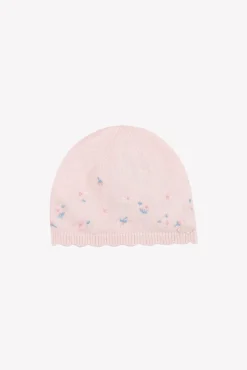 Bonnet Rose pâle fleurs