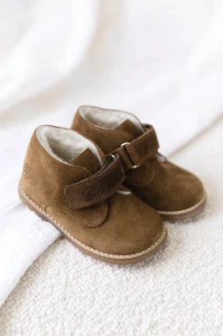 Bottines Nubuck camel fourré