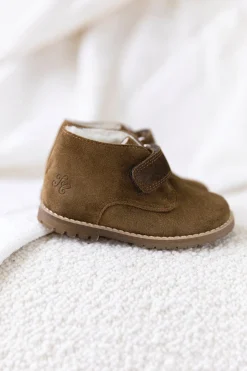 Bottines Nubuck camel fourré