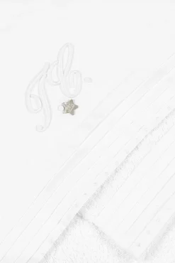 Cape de bain Monogramme blanc