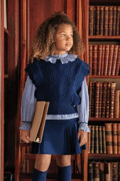 Cardigan Marine sans manche