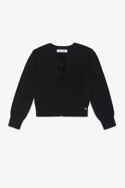 Cardigan Noir nœuds