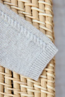 Cardigan Greige chiné avec poches