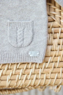 Cardigan Greige chiné avec poches