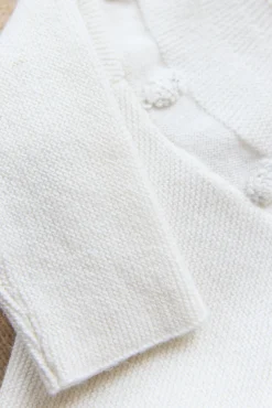 Cardigan Ecru broderie moutons