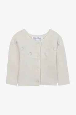 Cardigan Ecru broderie moutons