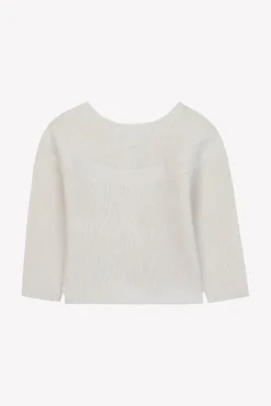 Cardigan Ecru broderie moutons