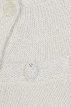 Cardigan Ecru broderie moutons