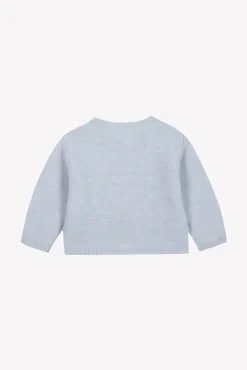 Cardigan Bleu céleste chiné avec poches