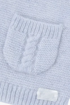 Cardigan Bleu céleste chiné avec poches