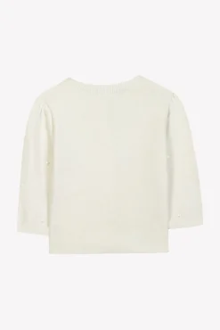 Cardigan Ecru perles