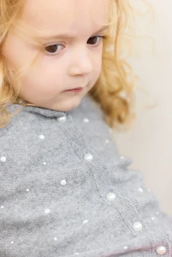 Cardigan Gris chiné perles