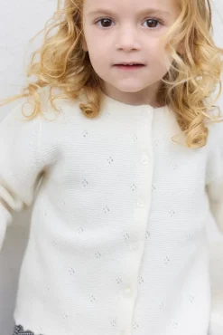 Cardigan Ecru 100% cachemire
